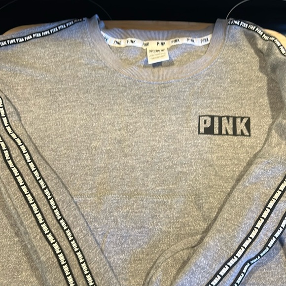 PINK Victoria's Secret Tops - PINK Heather Grey crewneck. Size L